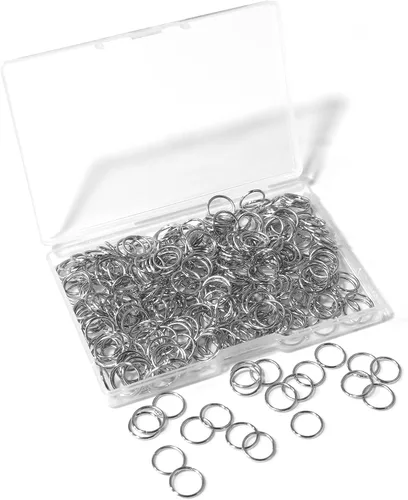 Miniatura 26 de 1600 piezas de anillos abiertos de plata para hacer joyas, juego de anillos de plata bañada en plata para joyería