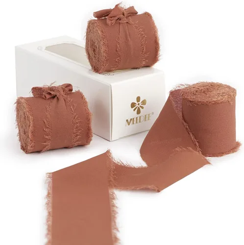 Miniatura 17 de MEEDEE Cinta de Gasa Deshilachada Rosa Empolvado de 2 Pulgadas Cintas de Gasa con Flecos Cintas Rosa Empolvado para Manualidades Cinta de Gasa