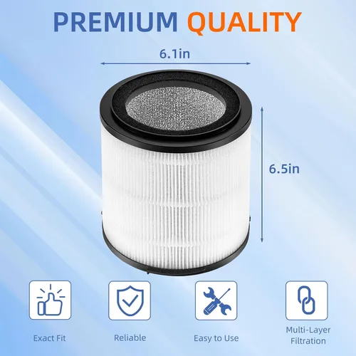 Miniatura 4 de Filtro de repuesto para purificador de aire Silveronyx KJ150F-C02, filtro de carbón activado HEPA de 5 velocidades H13