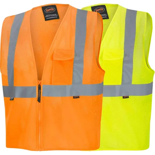 Miniatura 8 de Pioneer Hi Vis - Chaleco de seguridad de malla para hombres y mujeres, cinta reflectante, clase 2, tráfico, seguridad pública, seguridad