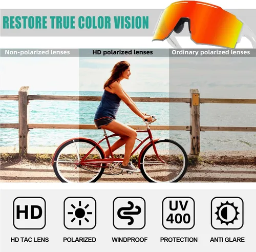 Miniatura 3 de Gafas de sol deportivas polarizadas para hombres y mujeres, gafas de sol para correr, jóvenes, ciclismo, béisbol, protección UV400 C6