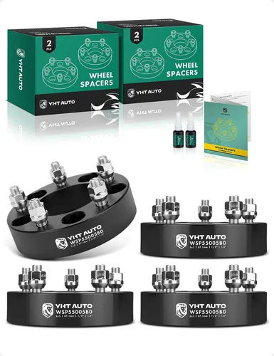 Miniatura 11 de YHTAUTO Espaciadores de rueda de 5 x 5 pulgadas de 2 pulgadas, compatible con modelos XK WJ WK JK Jeep Grand Cherokee, Wrangler, Chevy, GMC, Ford