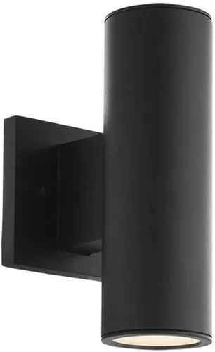 Miniatura 11 de WAC Lighting, Cilindro LED doble arriba y abajo de la luz de pared interior o exterior 3000K en blanco