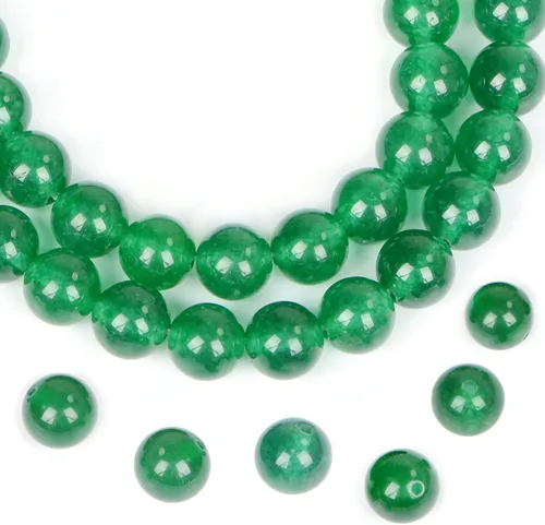 Miniatura 24 de AD Beads Cuentas redondas sueltas de piedras preciosas naturales de 15 pulgadas para pulseras, collares, aretes, manualidades, manualidades