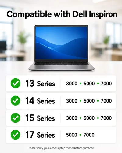 Miniatura 4 de Cargador de laptop de 65 W y 45 W para Dell Inspiron 15-3000 15-5000 15-7000 3520 3530 3511 3535 3525 3521 5420 5425 5579 5430 5435 5621 5425 5425