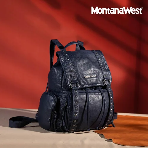 Miniatura 7 de Montana West Mochila para mujer Western Trendy Satchel Backpack, marino, Mochilas de viaje