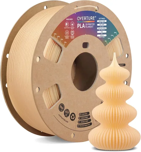 Miniatura 20 de OVERTURE - Paquete de filamento de seda PLA, sin obstrucciones, brillante, filamento metálico brillante para impresora 3D, carrete de 1 kg * 4