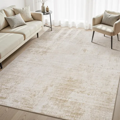 Alfombras de 5 x 7 pies para sala de estar, antideslizantes, lavables a máquina, envejecidas, abstractas, suaves, para interiores, alfombra bohemia