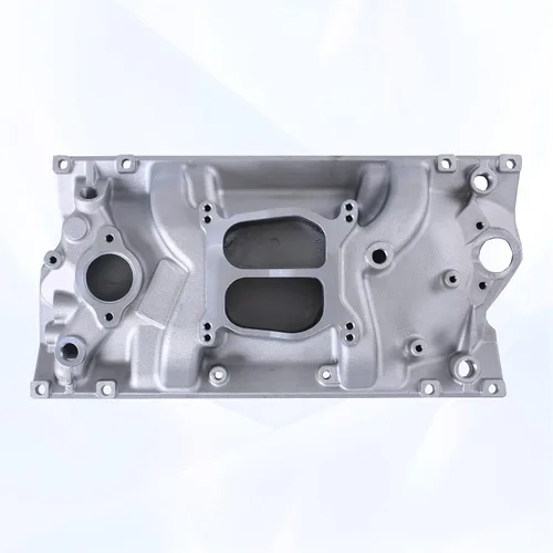 Miniatura 6 de Colector de admisión de aluminio satinado de doble plano compatible con SBC Small Block Chevy 1996-2002 Vortec 350