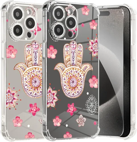Miniatura 36 de Roemary Buffertech - Funda protectora para iPhone 13 Pro Max con diseño Golden Retriever, diseño de arcoíris con protector de pantalla