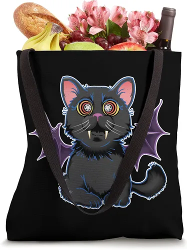 Miniatura 4 de Lindo ala de murciélago gato vampiro divertido Halloween pentagrama DOTD bolsa de mano
