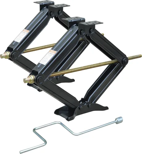 Miniatura 7 de Bastion Distribution Una nueva tijera de 61 cm con manivela Capacidad de 5000 libras Altura ajustable de 4-61 cm Revestimiento en polvo