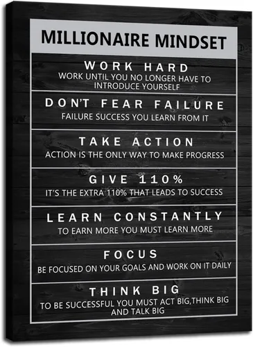 Miniatura 10 de WYJZDZQ8 Lienzo inspirador para la oficina, póster de arte de pared, cuadros motivacionales, lienzo con texto en inglés "How To Be Mentally Strong