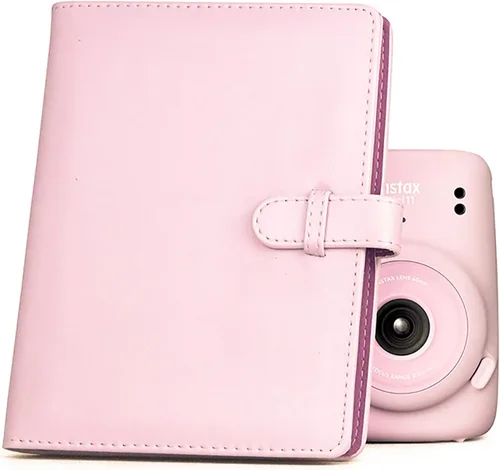 Miniatura 7 de Rieibi Mini álbum de fotos de 96 bolsillos, cartera de piel sintética para Fujifilm Instax Mini 11/8/9/7s/25/70/90, álbum de fotos colorido