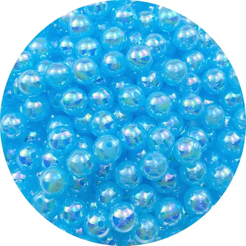 Miniatura 17 de 400 piezas cuentas de perla de 8mm AB cuentas de plástico brillantes y coloridas cuentas espaciadoras sueltas para hacer joyas, aretes, pulseras