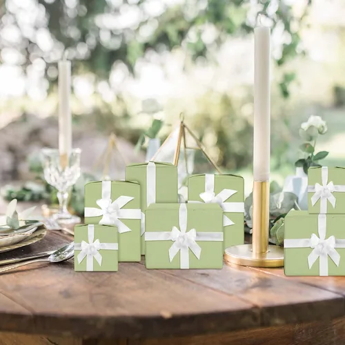 Miniatura 7 de Whaline 100 hojas de papel de seda verde salvia a granel, papel de regalo verde sauce, papel de regalo para manualidades, papel de seda verde