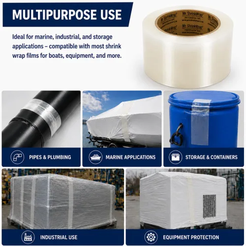 Miniatura 3 de Mr. Shrinkwrap Rollo de cinta de preservación de 2" x 108' - Transparente - MSW-712C
