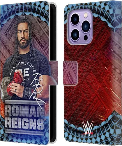 Miniatura 59 de Head Case Designs Officially Licensed WWE Distressed Logo Roman Reigns Leather Wallet Case Compatible with Apple iPhone 11