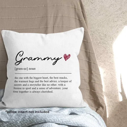 Miniatura 6 de Funda de almohada con definición de Grammy de 18 x 18 pulgadas, funda de almohada de cumpleaños para abuela, decoración cuadrada para el hogar
