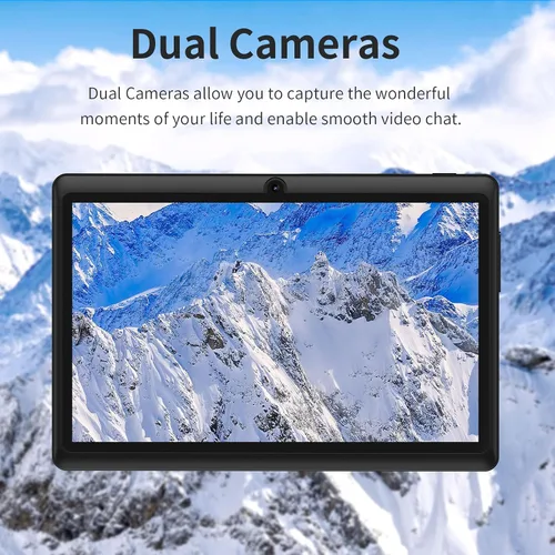 Miniatura 7 de PRITOM K7PRO Tablet de 7 pulgadas con funda de 32 GB - Tablet PC Android 13 con procesador de cuatro núcleos, pantalla HD IPS, cámara dual, WiFi