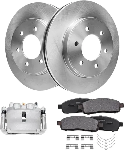 Miniatura 68 de Detroit Axle - Rotores de freno para Nissan NV2500 NV3500 NV1500 NV1500 2012-2021, repuesto de rotores de freno de disco: rotor delantero de 14.17