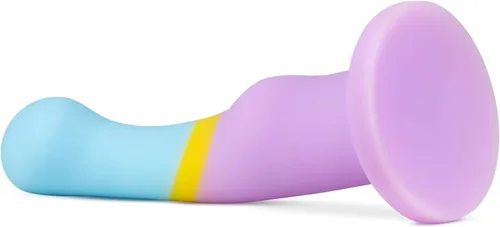 Miniatura 6 de Blush Avant D14 - Consolador curvo de corazón de oro de 6 pulgadas ~ Pene de silicona ultra suave para punto G y P ~ Arnés de ventosa compatible