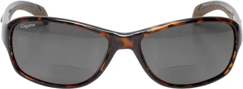 Miniatura 2 de Coyote Eyewear BP-14 - Lentes de sol bifocales polarizados para lectura bifocal, color gris tortuga, para hombre y mujer, envolventes, bifocales