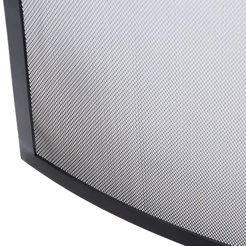 Miniatura 7 de UniFlame, S-1042, pantalla negra curvada de la chimenea del hierro forjado del solo panel