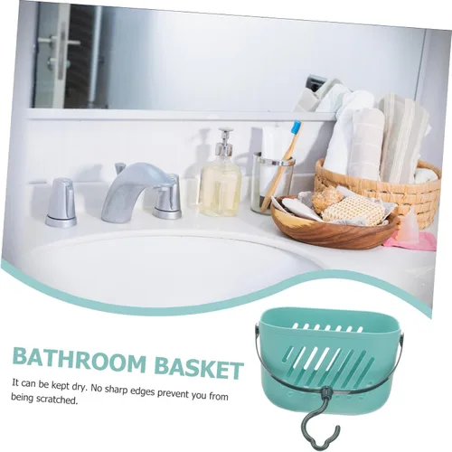 Miniatura 3 de Ipetboom Cesta de ducha colgante para ducha, cesta de plástico portátil, organizador de cocina, cesta de almacenamiento con gancho para el hogar