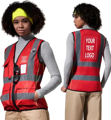 Miniatura 25 de A-SAFETY Chaleco de Seguridad Reflejante de Alta Visibilidad con Logo Personalizado (XS-8XL)