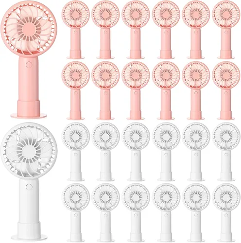 Miniatura 33 de Tujoe Mini ventilador de mano potente de 3 velocidades, ventilador personal pequeño portátil recargable con base USB para mujeres, maquillaje