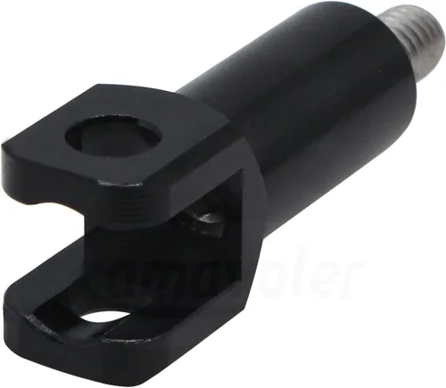 Miniatura 4 de Soporte de clavija de pie de pasajero Soporte Kit de horquilla compatible con Harley Davidson Softail 2000-2006. (negro)