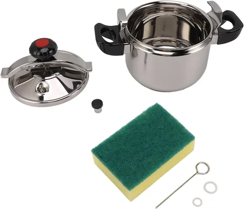 Miniatura 9 de Olla a presión de acero inoxidable para el hogar, cocción rápida, olla a presión multifuncional a prueba de explosiones de doble fondo para cocinas