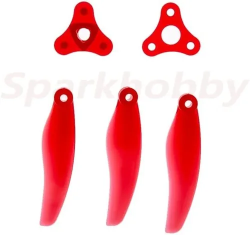 Miniatura 2 de GEMFAN Floppy Proppy F5135 Hélice 12 unids/2 Pares 5.1 pulgadas 3 cuchillas plegable hélice plegable 0.197 in Popo Compatible para RC FPV Racing