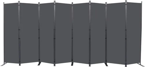 Miniatura 24 de CHOSENM Divisor de pared, 4 paneles divisores de habitación y pantallas de privacidad plegables con pies de soporte más anchos, pantalla de Gris