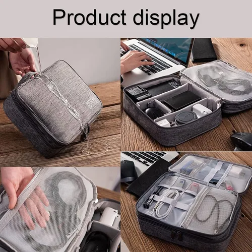 Miniatura 7 de Organizador de electrónica, Jelly Comb accesorios electrónicos organizador de cables bolsa impermeable de almacenamiento de cables de viaje
