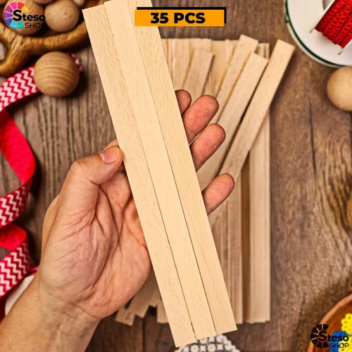 Miniatura 2 de Palitos de madera para manualidades de alta calidad – Palitos de madera dura para manualidades – Palitos de pintura de madera para manualidades