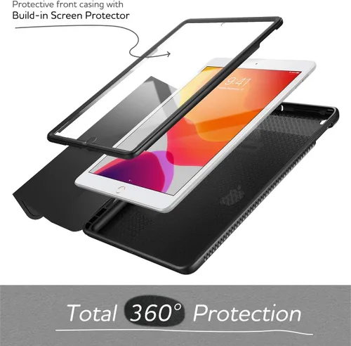 Miniatura 3 de SURITCH para iPad de 9ª/8ª/7ª generación, Funda iPad 10.2, [Protector de Pantalla Integrado] [Soporte para Lápiz] Funda de Cuero Ligera Cubierta