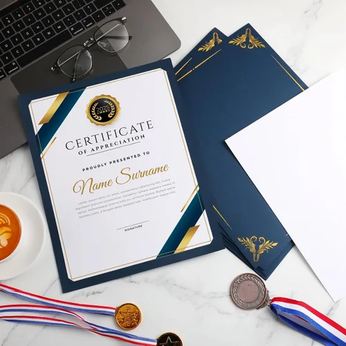 Miniatura 6 de Fainne 70 unidades de papel de aluminio a granel de 8.5 x 11 pulgadas, cubierta de diploma de premio de una sola cara para cartulina tamaño carta