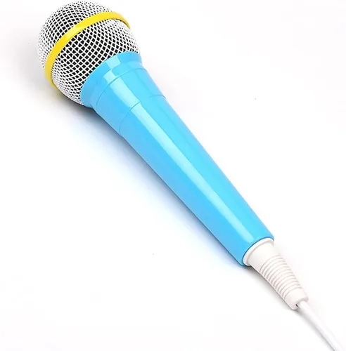Miniatura 7 de Micrófono con cable, micrófono dinámico de 0.138 in, conector ligero, sin batería, para niños, máquina de cantar para el hogar (azul), tamaño libre