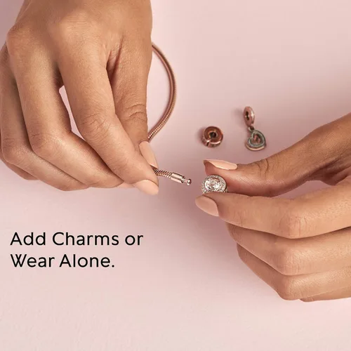 Miniatura 6 de Pandora - Brazalete de serpiente, brazalete con dijes, joyería Smooth Moments