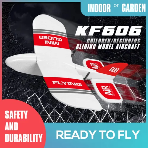 Miniatura 2 de GoolRC KF606 Avión RC, avión de control remoto de 2.4 GHz, avión de ala fija de espuma EPP, RTF listo para volar, modelo de avión deslizante