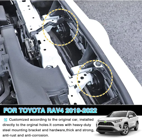 Miniatura 5 de Autorder Kit de bocina de coche para Toyota RAV4 2025 2024 2023 2022 2021 2020 2019 Accesorios 12V Bocina de caracol impermeable de tono alto bajo