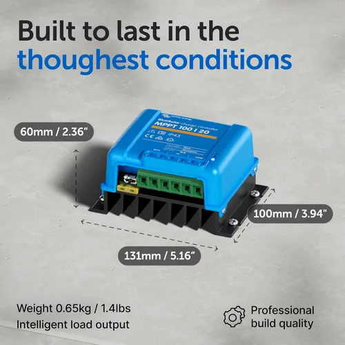 Miniatura 3 de Victron Energy BlueSolar MPPT Controlador de carga solar - Controladores de carga para paneles solares - 100V, 20 amperios, 48 voltios