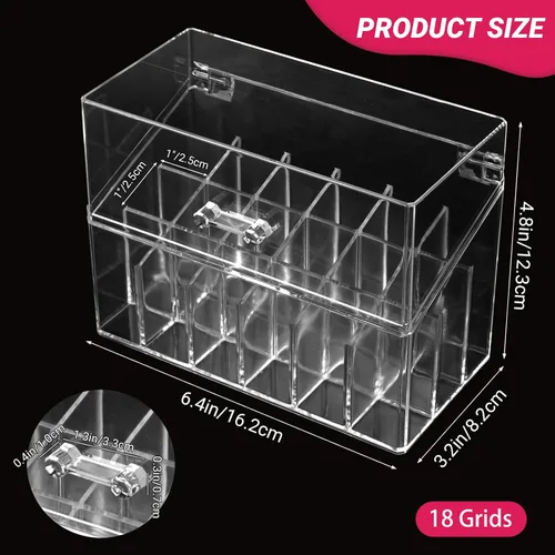 Miniatura 3 de Soporte acrílico para brillo de labios y organizador de perfumes Rollerball para soporte compacto de perfume de aceite esencial, cepillo