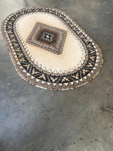 Miniatura 6 de Kingdom South West - Alfombra ovalada de nativos americanos, diseño bereber beige, D143 (3 pies x 4 pies 7 pulgadas, ovalada)