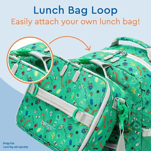 Miniatura 5 de Bentgo Mochila para niños - Mochila ligera y duradera de 14 pulgadas, Bug Buddies, Mochilas de viaje