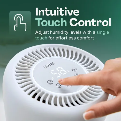 Miniatura 5 de Humidificadores evaporativos inteligentes para dormitorio con control de aplicación y tanque de 3 litros, sin niebla, sin polvo blanco