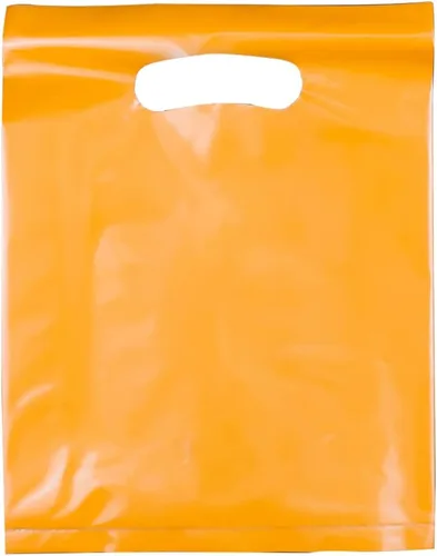 Miniatura 24 de ysmile Bolsa de plástico para compras para pequeñas empresas, bolsa de polietileno para mercancías con asa troquelada de gran tamaño 11.8x15.8