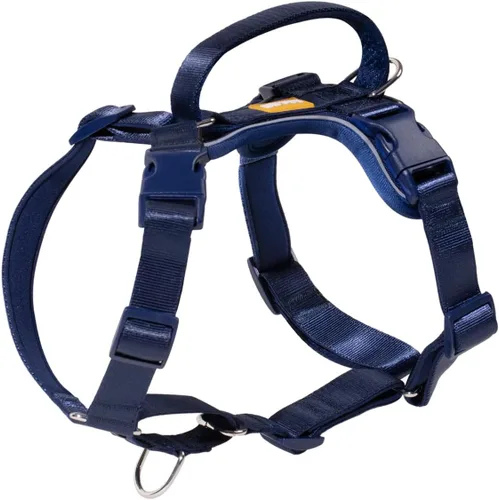 DF Freedom - Arnés Martingale para perro, control suave para no asfixia, arnés de clip frontal con mango reflectante, ajustable y acolchado para